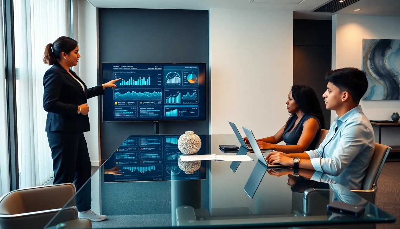 diverse team discussing data identifiers in a modern office.